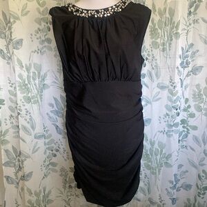 Juniors' Beaded Ruched Bodycon Dress